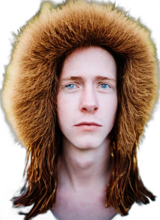jacket, hat, hair, face transparent PNG cut-out