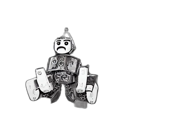 robot, crown, sword, weapon transparent PNG cut-out