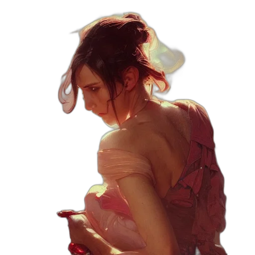 dress, face, weapon, dragon transparent PNG cut-out