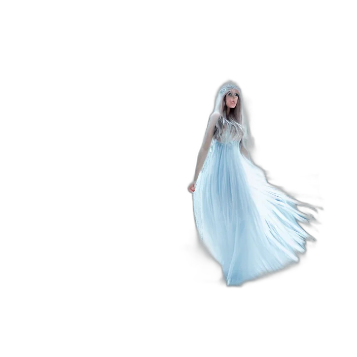 dress, creature, hair, jewelry transparent PNG cut-out