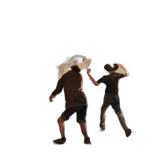 hat, umbrella, mask, staff transparent PNG cut-out
