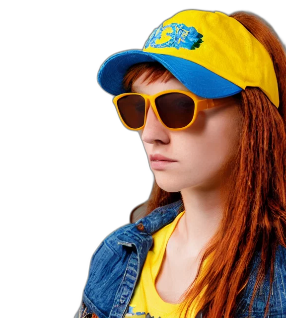 hat, jacket, face, staff, 3d render, photorealistic, concept art, neon transparent PNG cut-out