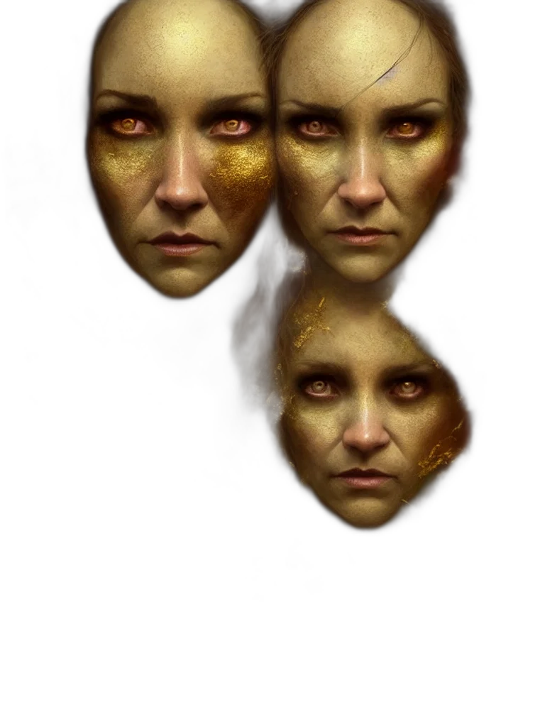 mask, face, jewelry, crown, 3d render, photorealistic, concept art, fantasy art transparent PNG cut-out