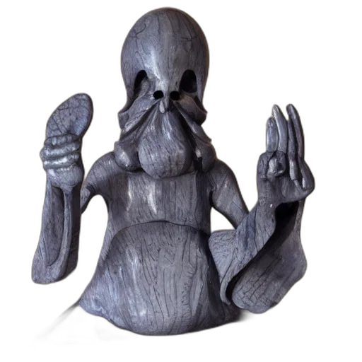 mask, creature, 3d render, concept art transparent PNG cut-out