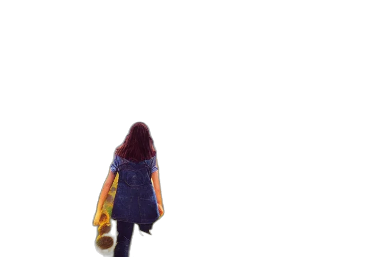 jacket, dress, umbrella, staff, 3d render, concept art, comic book art, pixel art transparent PNG cut-out