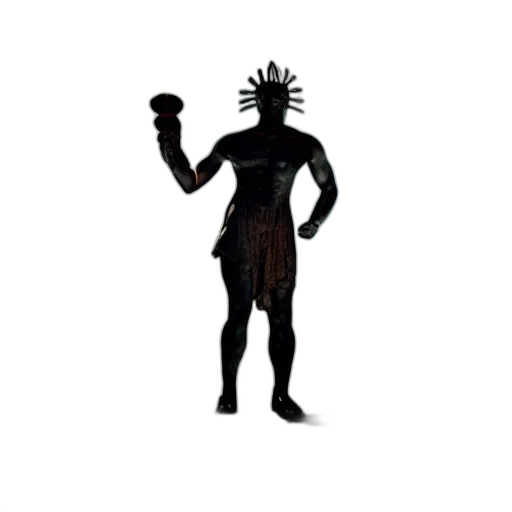 staff, mask, creature, robot, concept art, 3d render, pixel art, fantasy art transparent PNG cut-out