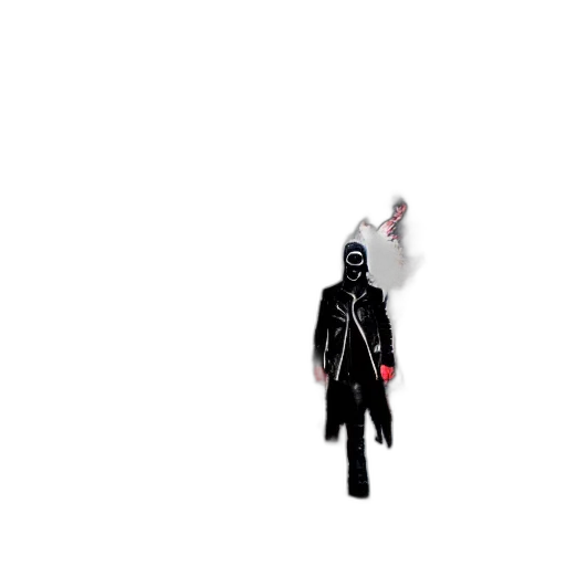 mask, staff, weapon, jacket transparent PNG cut-out