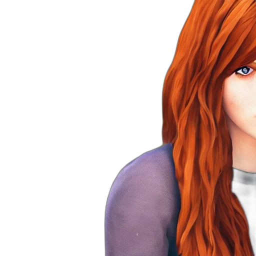 photorealistic, fantasy art, concept art, comic book art, ginger, hair, girl, style transparent PNG cut-out