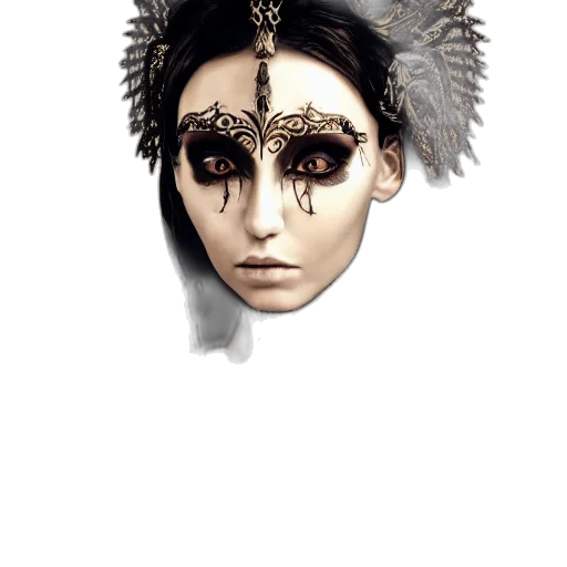 mask, crown, jewelry, face, fantasy art, concept art, photorealistic, pixel art transparent PNG cut-out