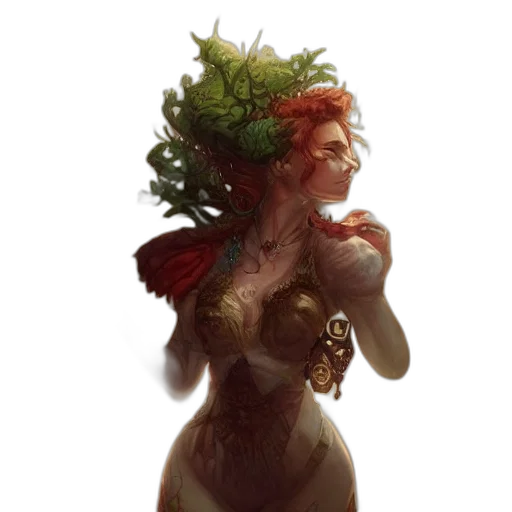 crown, creature, dress, concept art transparent PNG cut-out