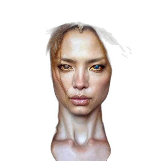 face, mask, robot, hair transparent PNG cut-out