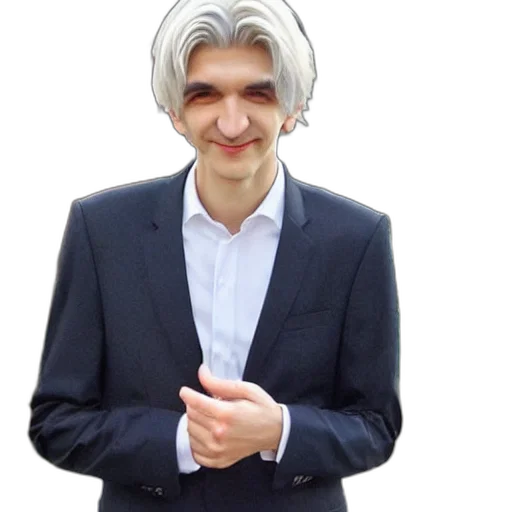 jacket, face, hair, staff transparent PNG cut-out