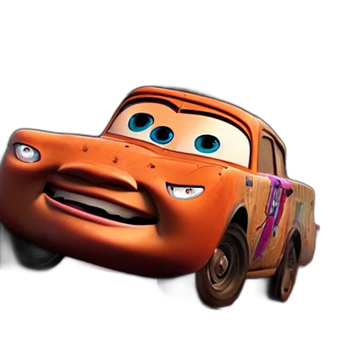 car, face, animal, robot, 3d render, concept art, photorealistic, cartoon transparent PNG cut-out