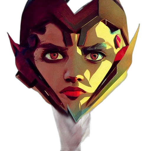 mask, crown, face, weapon transparent PNG cut-out