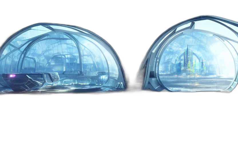 concept art, 3d render, photorealistic, cyberpunk transparent PNG cut-out