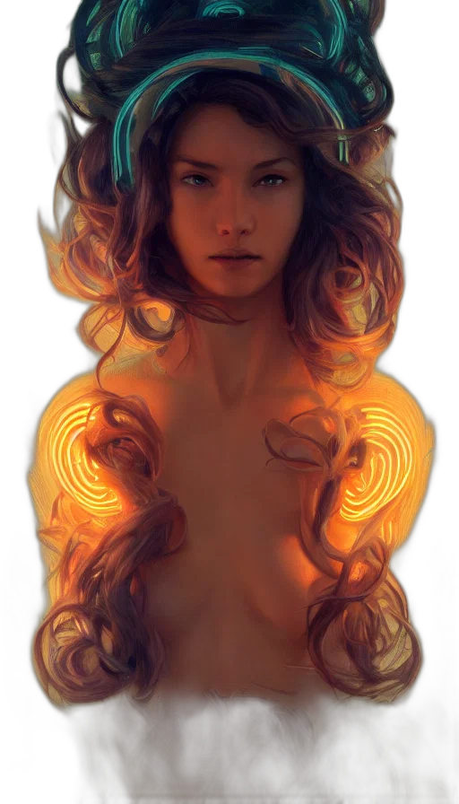 face, dress, hair, mask transparent PNG cut-out