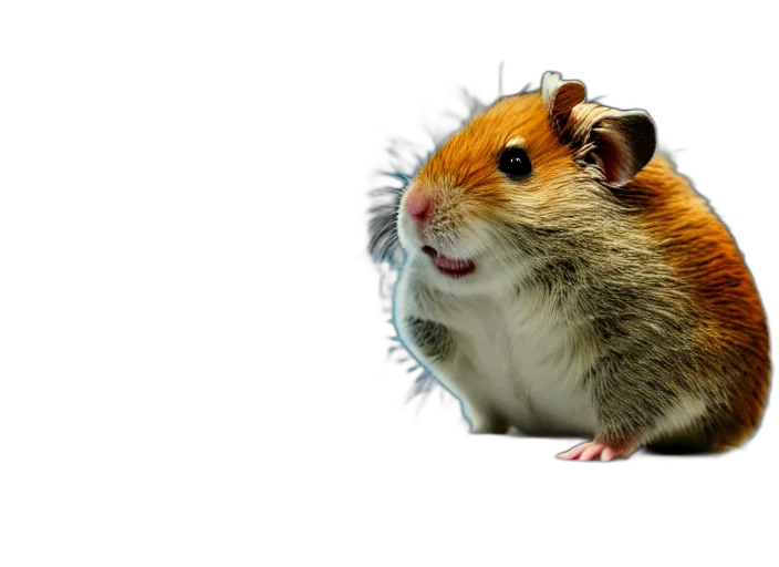 animal, creature, hat, hair, photorealistic, 3d render, concept art, film transparent PNG cut-out