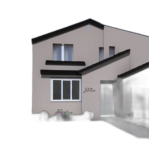 building, 3d render, photorealistic, concept art, pencil sketch, homes, quintel transparent PNG cut-out