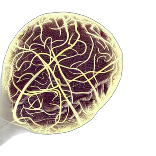 crown, hair, connections, neurons transparent PNG cut-out