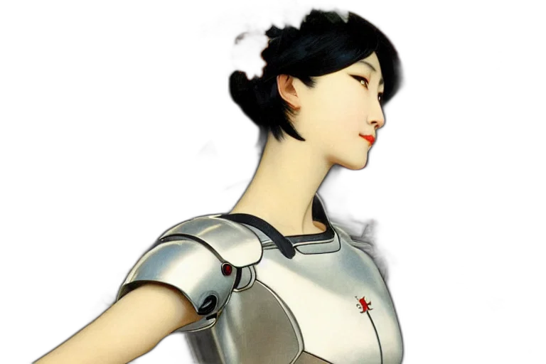 robot, concept art, 3d render, photorealistic transparent PNG cut-out