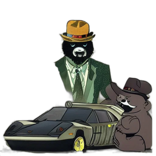 car, hat, animal, concept art transparent PNG cut-out