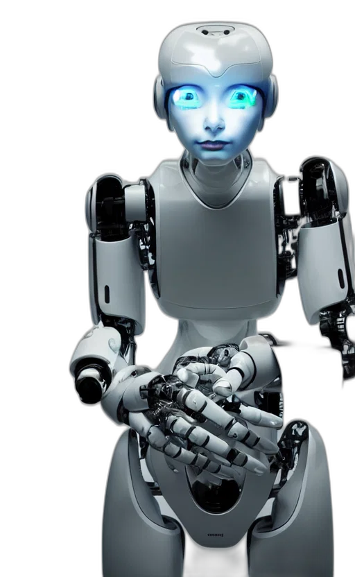 robot, cyberpunk, 3d render, concept art transparent PNG cut-out