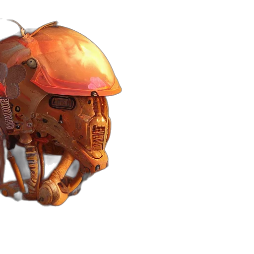 robot, mask, face, creature, 3d render, concept art, cyberpunk, photorealistic transparent PNG cut-out