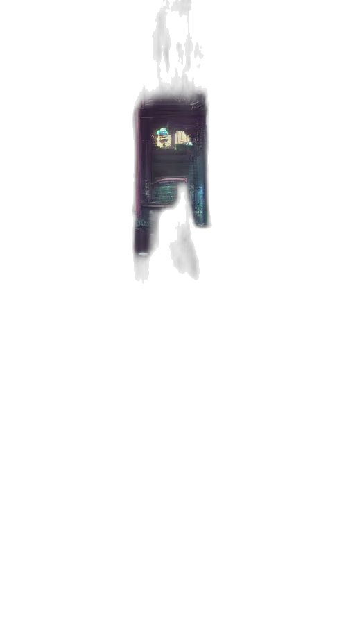 bottle, hair, weapon, mask, photorealistic, 3d render, vaporwave, pixel art transparent PNG cut-out