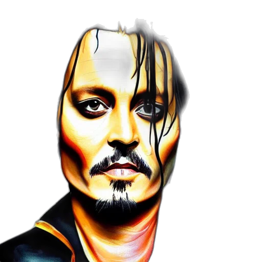face, mask, photorealistic, comic book art, cartoon, watercolor, portrait, johnny transparent PNG cut-out