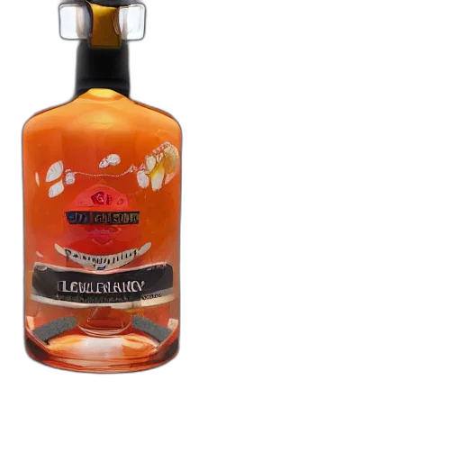 bottle, 3d render, liqueur, modern transparent PNG cut-out