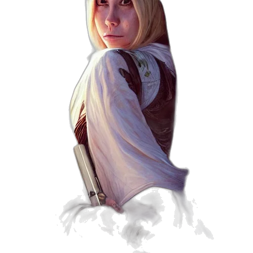 face, staff, jacket, dress, concept art, fantasy art, photorealistic, comic book art transparent PNG cut-out