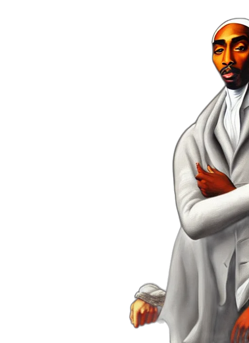concept art, photorealistic, fantasy art, 3d render, classical, portrait, sir, isaac transparent PNG cut-out