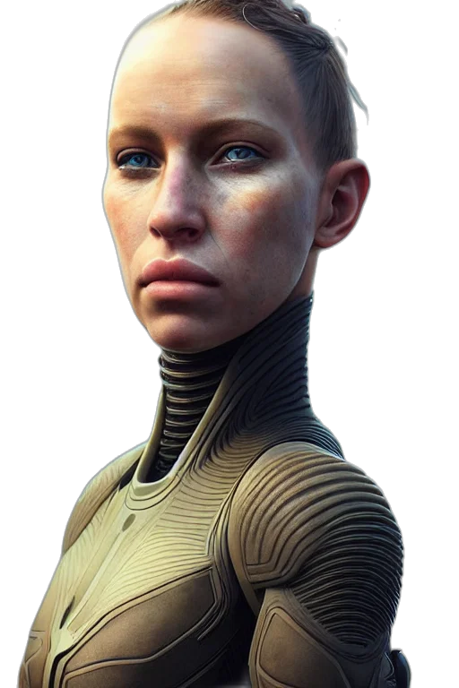 robot, face, staff, jacket transparent PNG cut-out