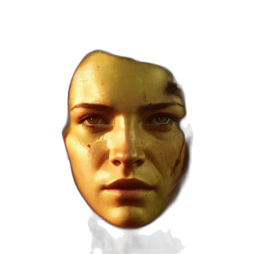 face, mask, robot, crown, 3d render, photorealistic, concept art, pixel art transparent PNG cut-out