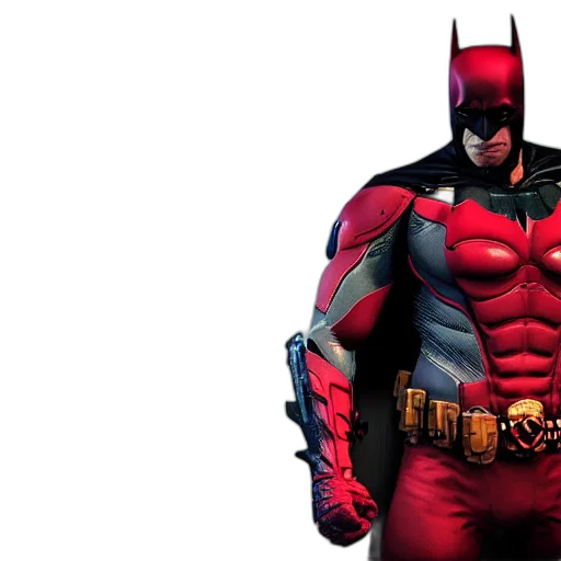 comic book art, concept art, 3d render, red, batman, arkham, knight, daredevil transparent PNG cut-out
