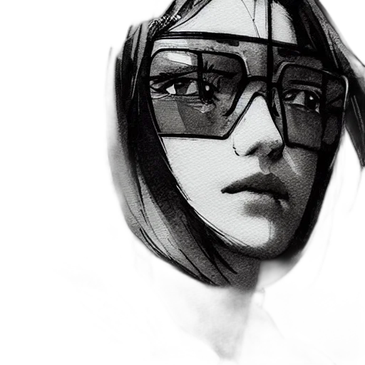 face, mask, robot, jacket, photorealistic, comic book art, pencil sketch, concept art transparent PNG cut-out