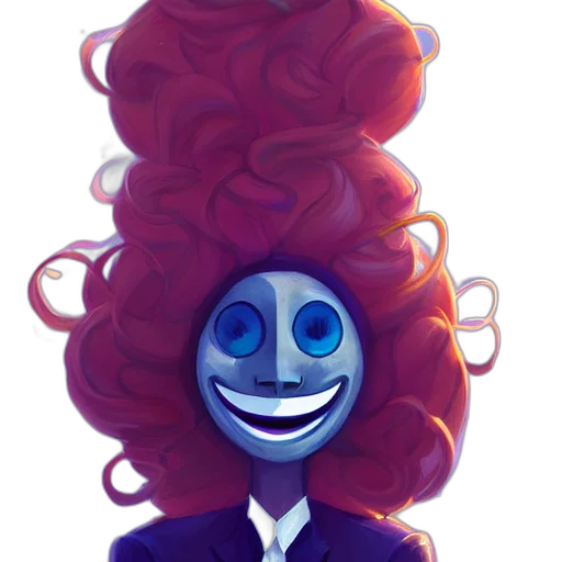 mask, face, creature, crown, concept art, cartoon, pixel art, watercolor transparent PNG cut-out