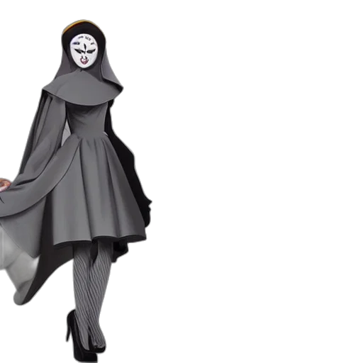 dress, mask, concept art, 3d render transparent PNG cut-out