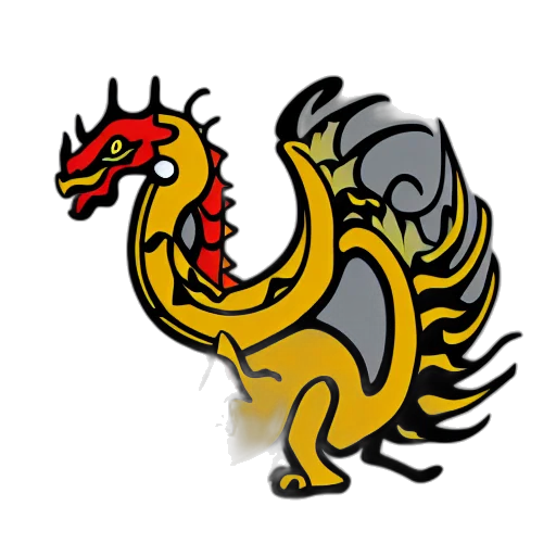 dragon, animal, creature, staff transparent PNG cut-out