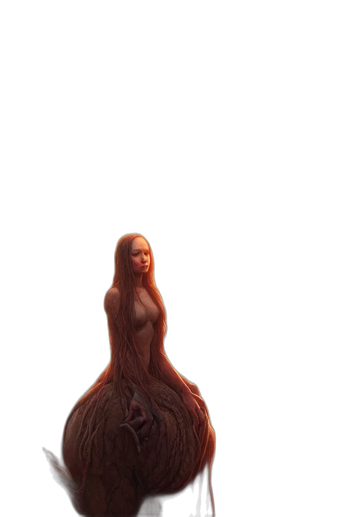 dress, hair, creature, animal transparent PNG cut-out