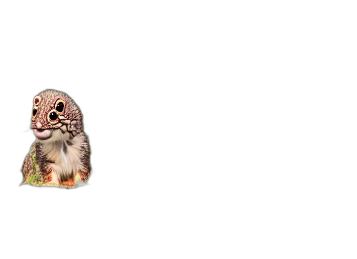 animal, creature, face, hair, pixel art, photorealistic, 3d render, concept art transparent PNG cut-out