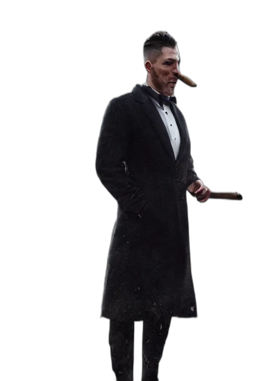 staff, hat, jacket, umbrella transparent PNG cut-out