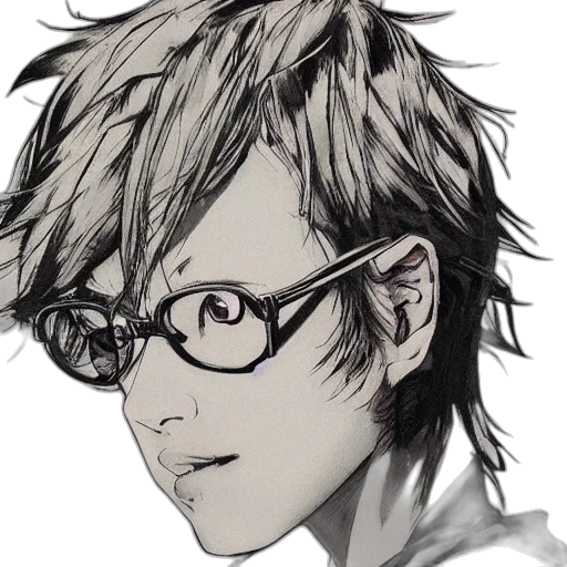 face, staff, mask, cartoon, photorealistic, anime, comic book art, monochrome transparent PNG cut-out