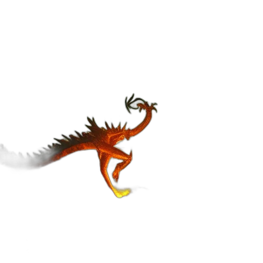 dragon, creature, animal, staff, 3d render, concept art, fantasy art, pixel art transparent PNG cut-out
