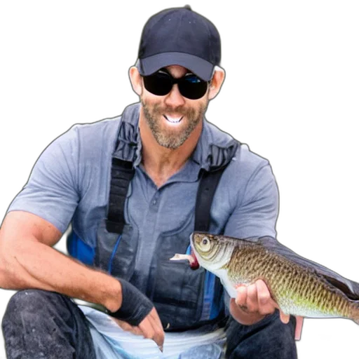 animal, photorealistic, ryan, reynolds, fishing, pier, vancouver transparent PNG cut-out