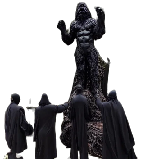staff, concept art, 3d render, black transparent PNG cut-out
