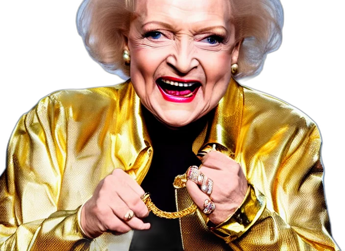 jewelry, jacket, face, golden transparent PNG cut-out