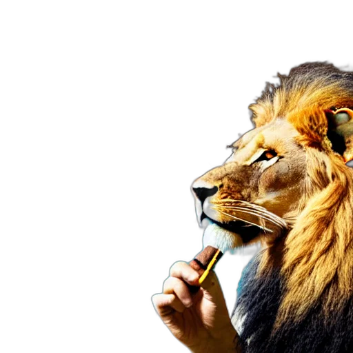 animal, crown, photorealistic, concept art transparent PNG cut-out