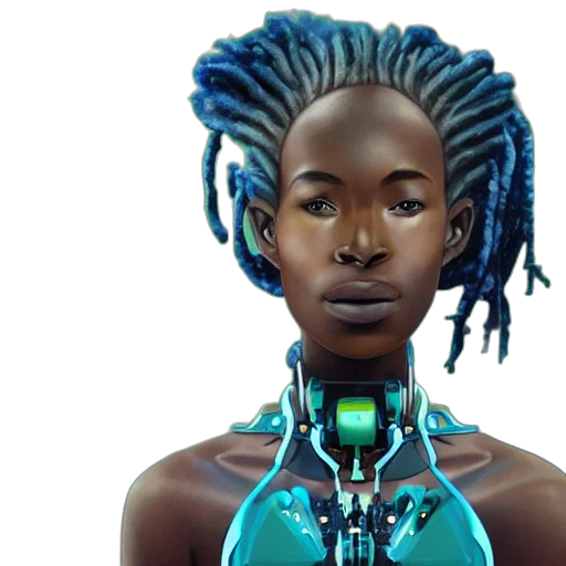 robot, jewelry, cyberpunk, concept art, 3d render, comic book art, concept, art transparent PNG cut-out