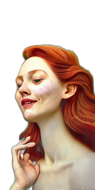 face, mask, crown, hair, photorealistic, 3d render, concept art, fantasy art transparent PNG cut-out